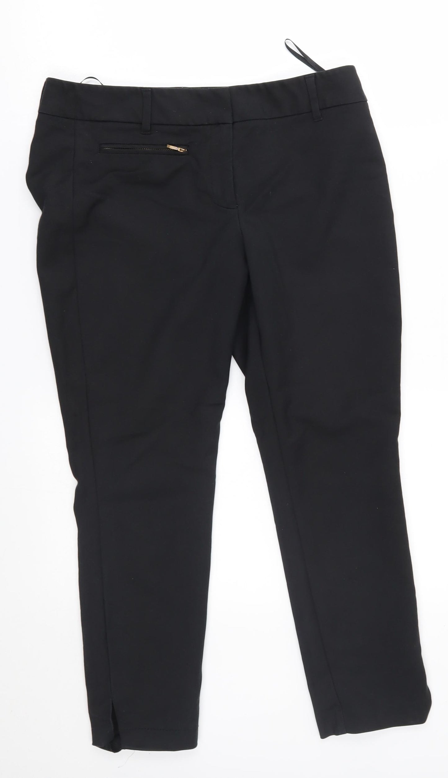 NEXT Womens Black   Capri Trousers Size 10 L25 in