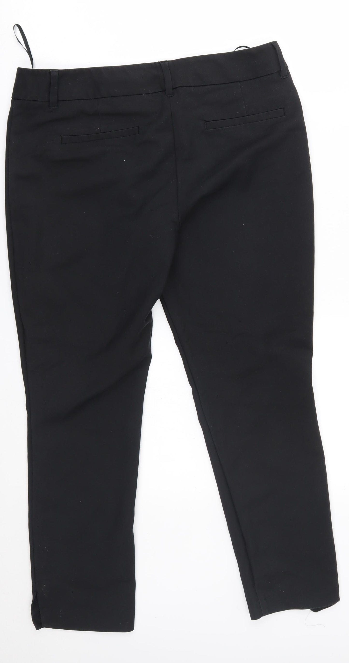 NEXT Womens Black   Capri Trousers Size 10 L25 in