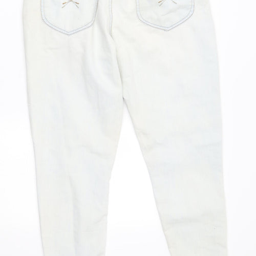 yesyes Womens White   Skinny Jeans Size 12 L26 in