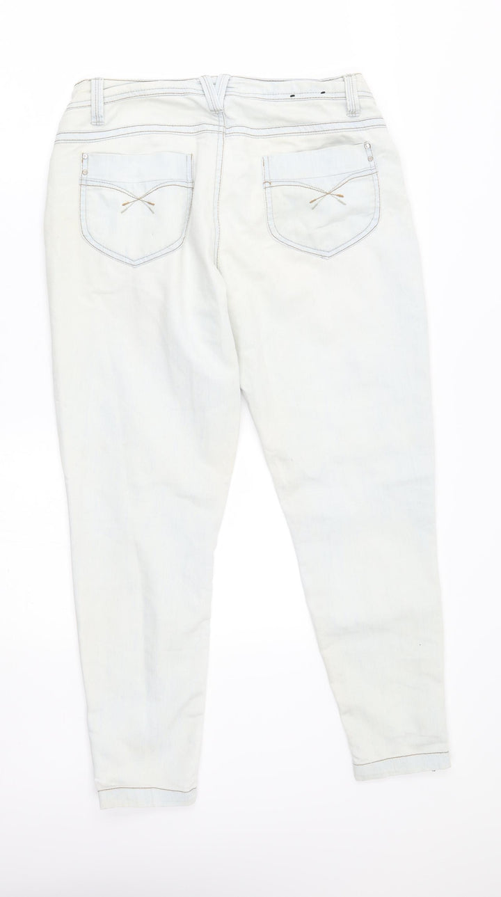 yesyes Womens White Skinny Jeans Size 12 L26 in