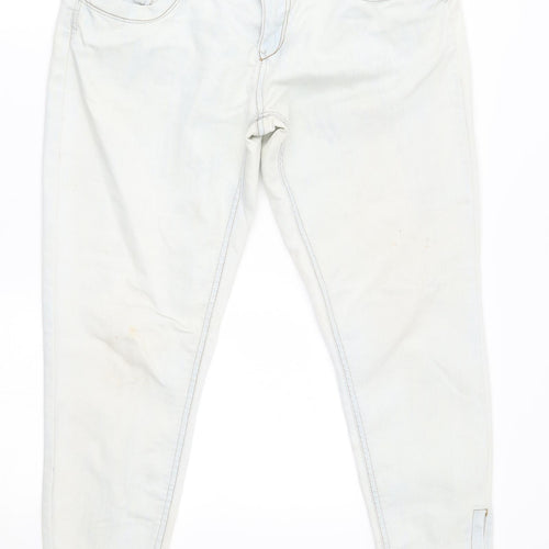 yesyes Womens White   Skinny Jeans Size 12 L26 in