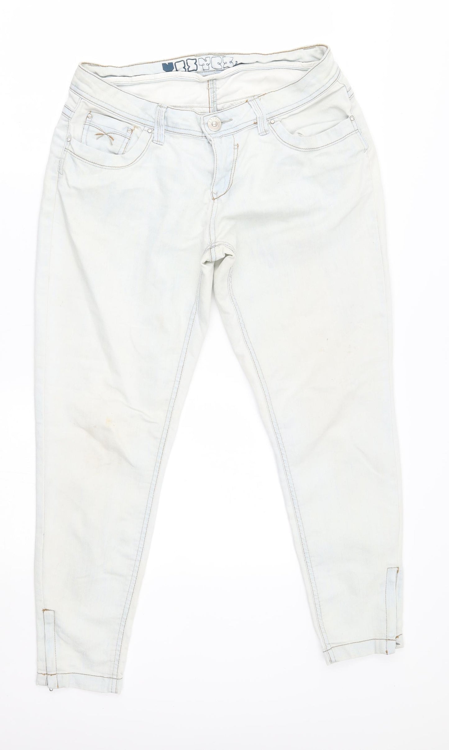 yesyes Womens White   Skinny Jeans Size 12 L26 in