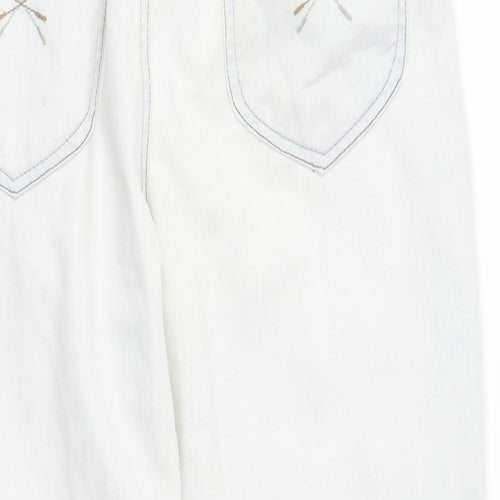 yesyes Womens White   Skinny Jeans Size 12 L26 in