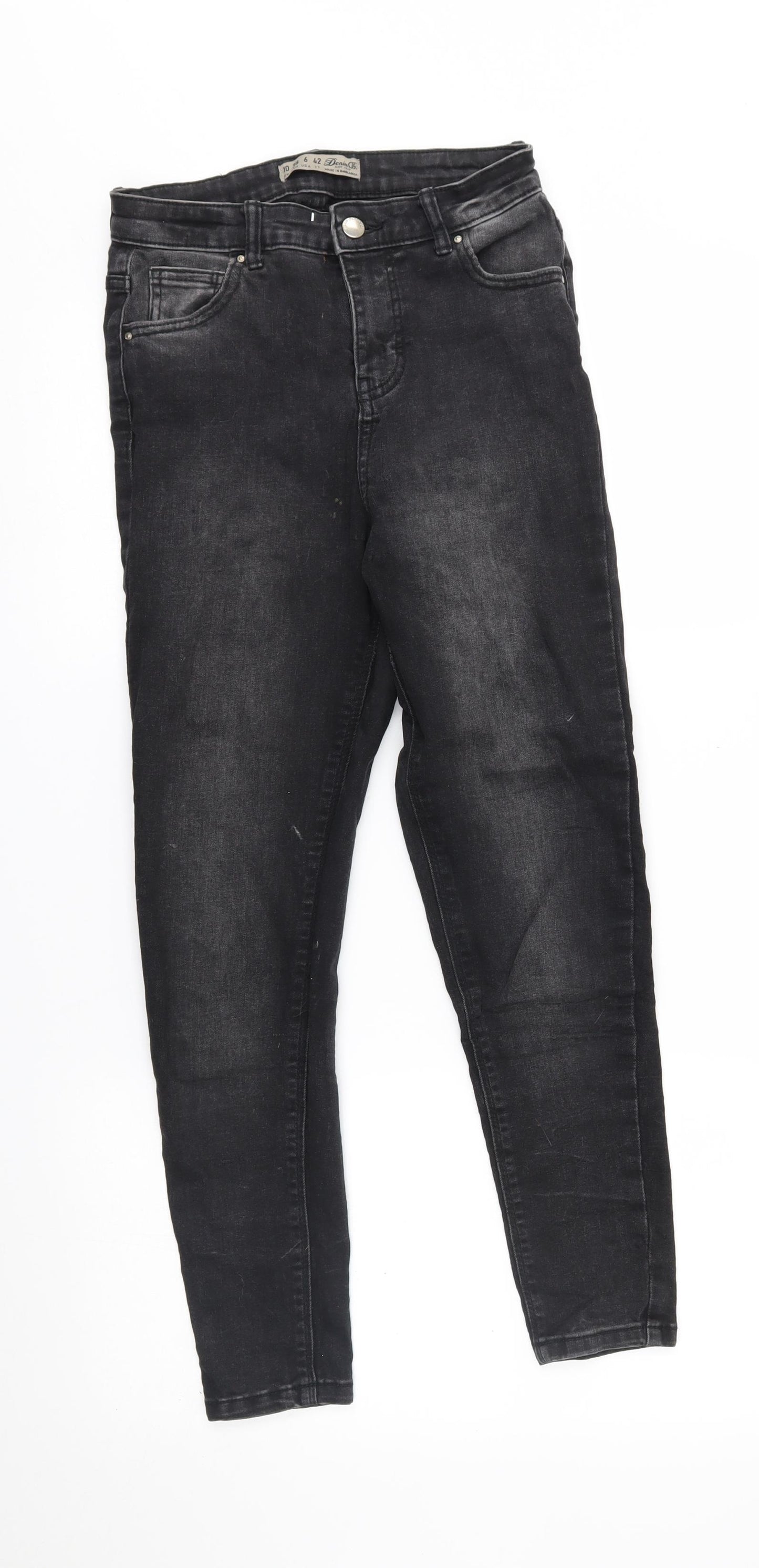 denim co Womens Black   Straight Jeans Size 10 L25 in