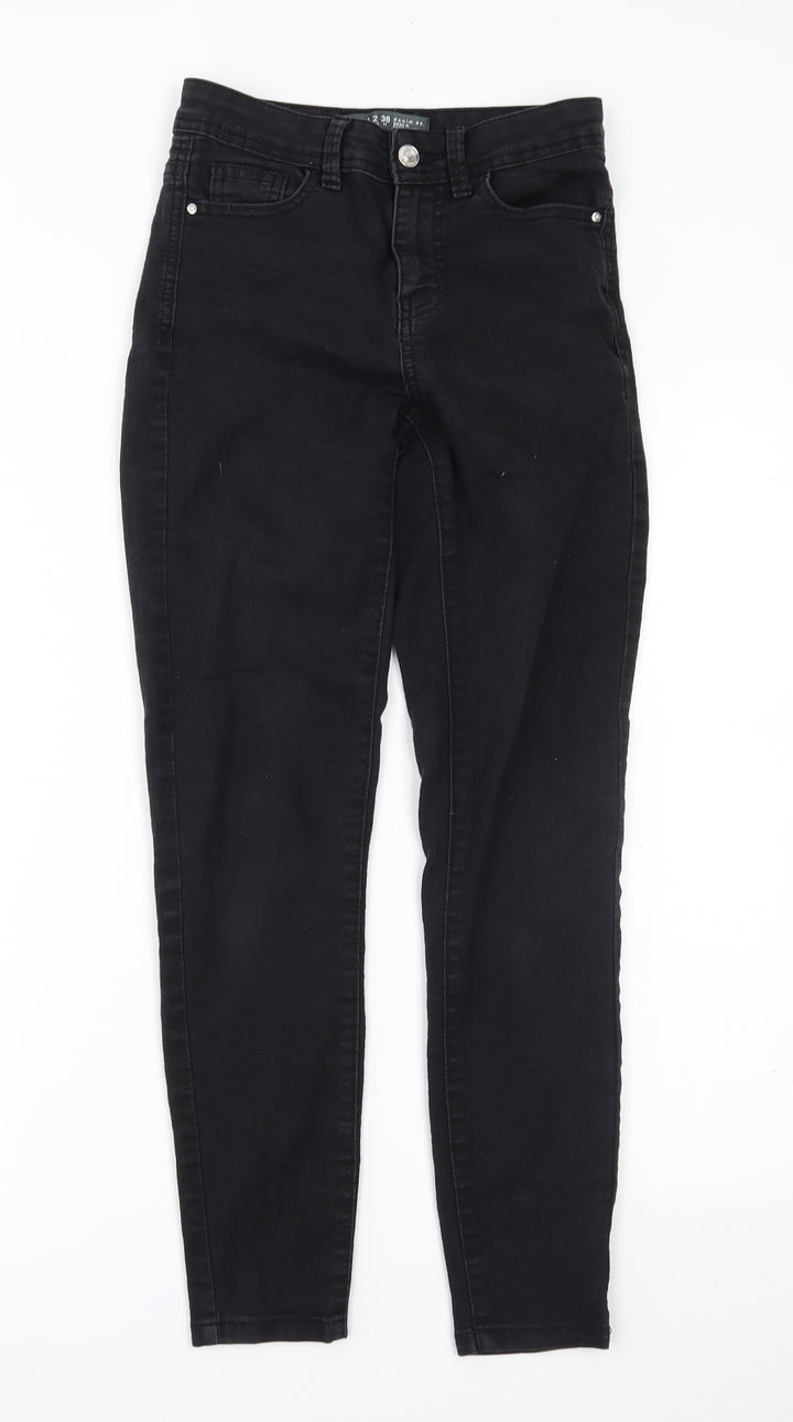 denim co Womens Black Skinny Jeans Size 6 L24 in