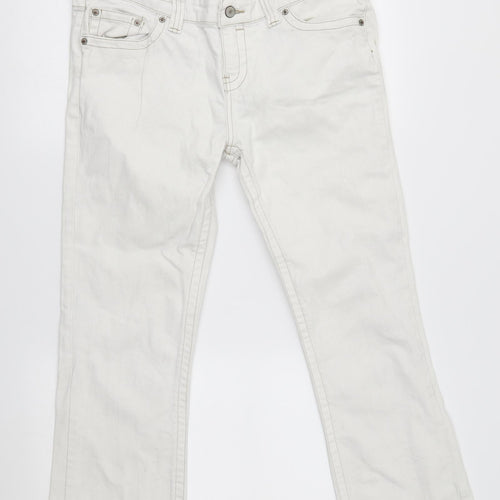 denim co Womens White   Straight Jeans Size 12 L25 in
