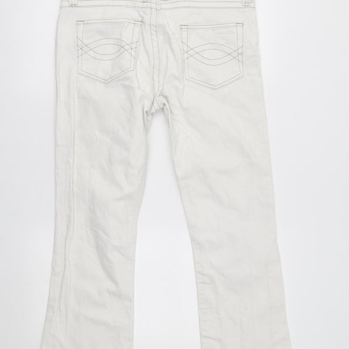 denim co Womens White   Straight Jeans Size 12 L25 in