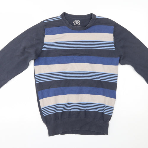 Burton Mens Grey Striped  Pullover Jumper Size S