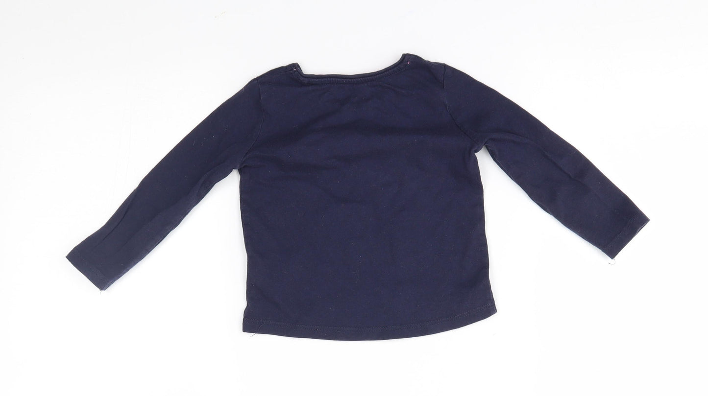 Primark Girls Blue   Basic T-Shirt Size 18-24 Months  - stay awesome