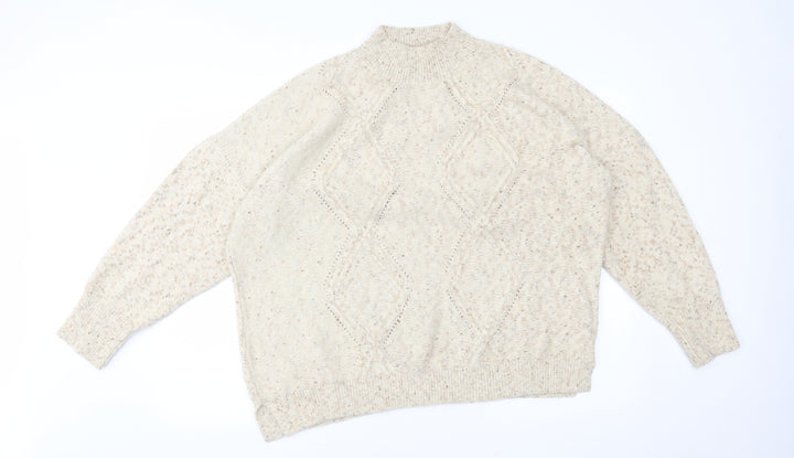 M&Co Womens Beige Pullover Jumper Size 18