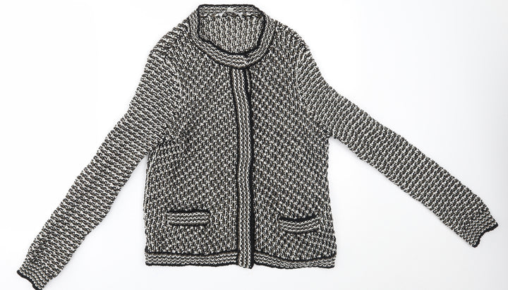 Peter Hahn Womens Grey Cardigan Jumper Size 14