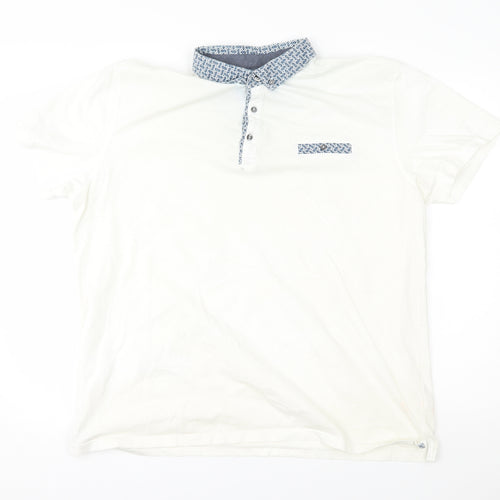 Easy Mens White    Polo Size 2XL