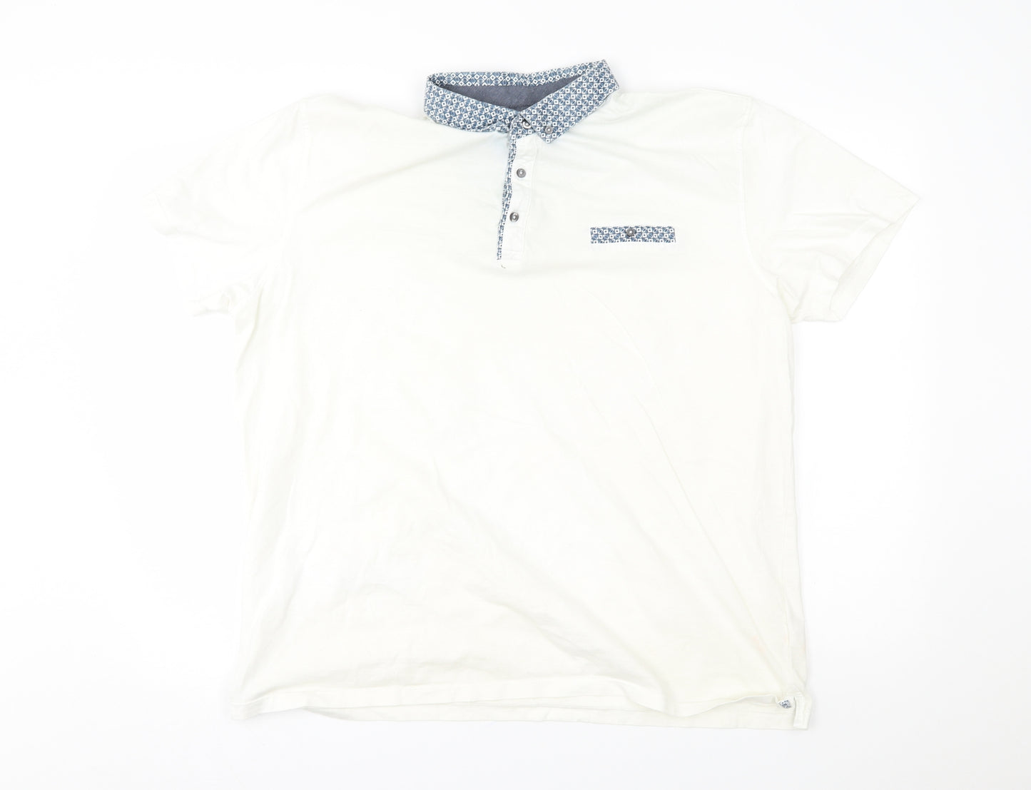 Easy Mens White    Polo Size 2XL