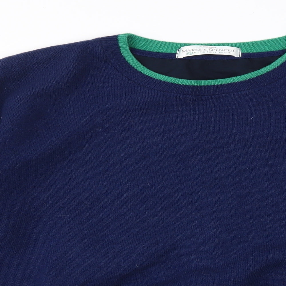 M&S Mens Blue   Pullover Jumper Size S