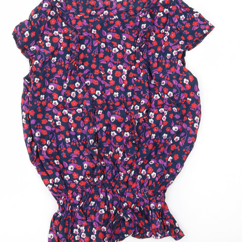 New Look Womens Purple Floral  Basic Blouse Size 14