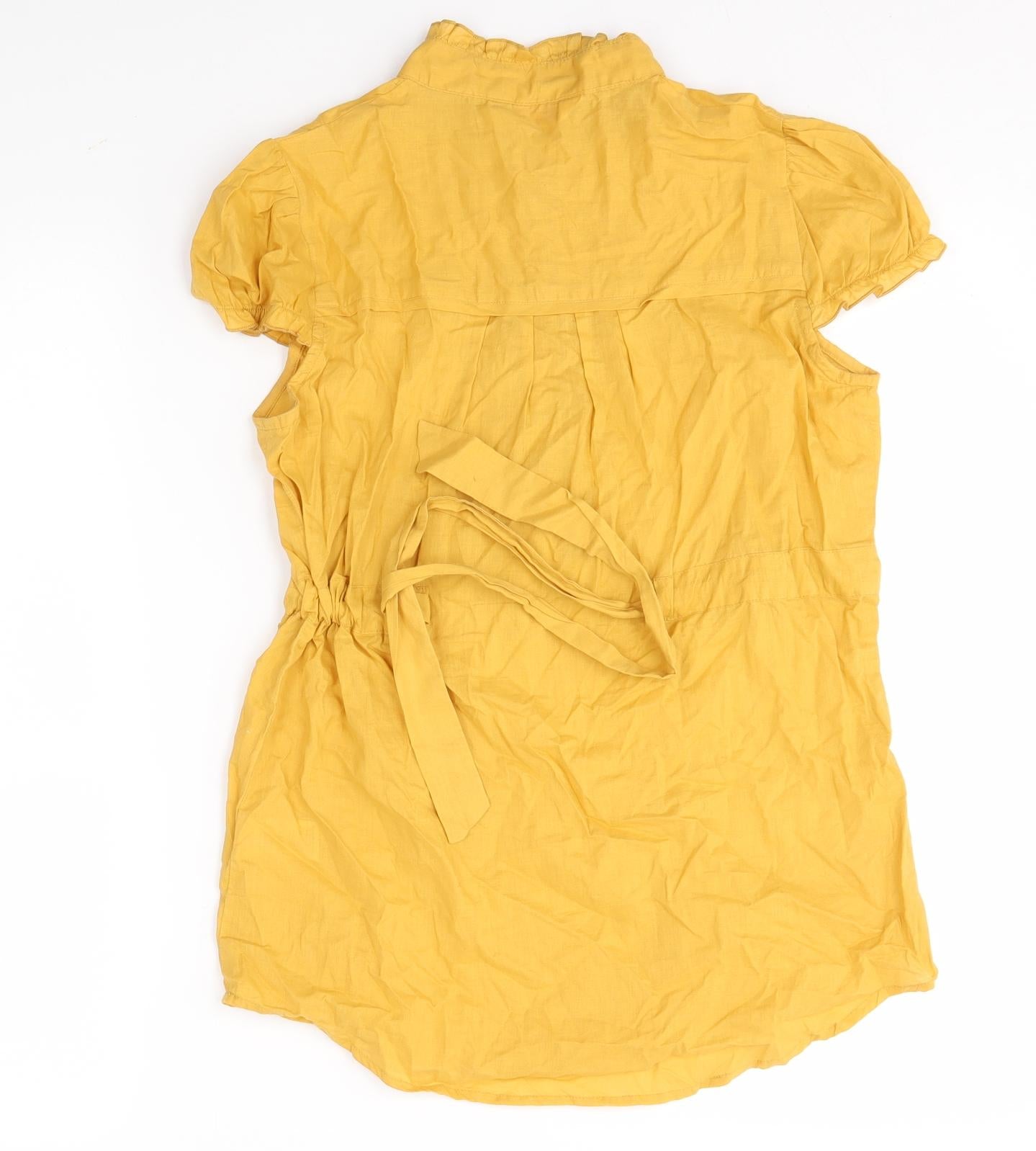 Miss Selfridge Womens Yellow   Basic T-Shirt Size 10