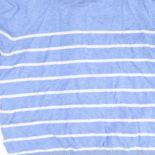 F&F Womens Blue Striped  Cardigan Jumper Size 6