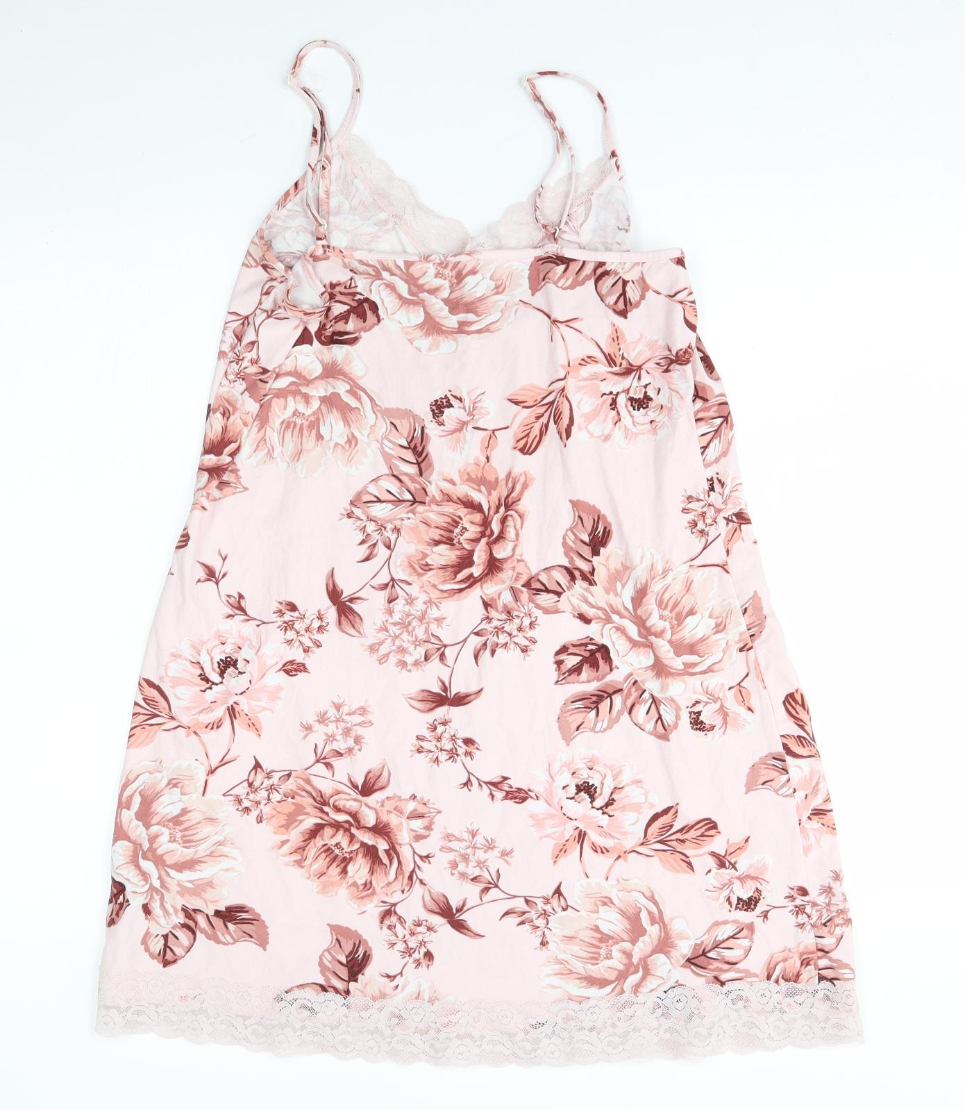 Primark Womens Pink Floral  Basic Tank Size M  - LOUNGEWEARv