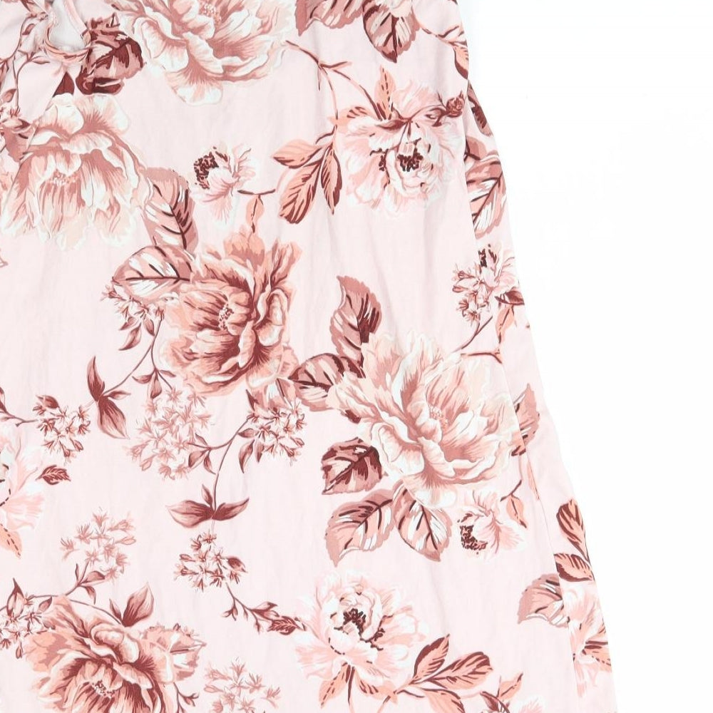 Primark Womens Pink Floral  Basic Tank Size M  - LOUNGEWEARv
