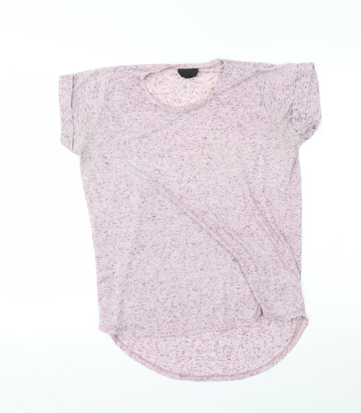 Topshop Womens Pink Basic T-Shirt Size 6