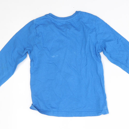 Rebel Boys Blue   Basic T-Shirt Size 3-4 Years  - skull