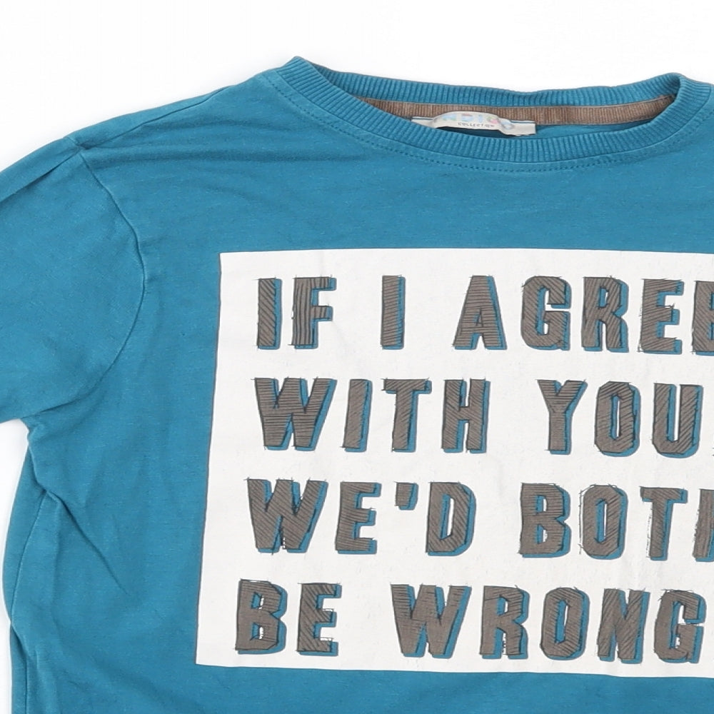 M&S Boys Green   Basic T-Shirt Size 7-8 Years  - if i agreed with you, we'd  both be wrong