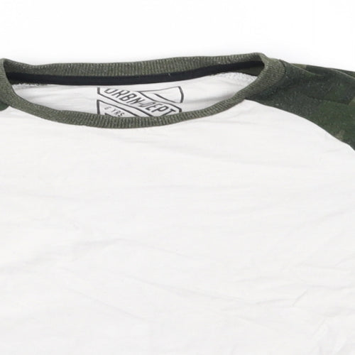 Matalan Boys White Camouflage  Basic T-Shirt Size 6 Years
