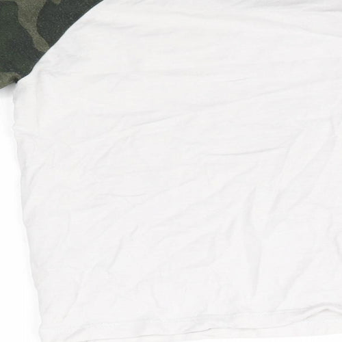 Matalan Boys White Camouflage  Basic T-Shirt Size 6 Years