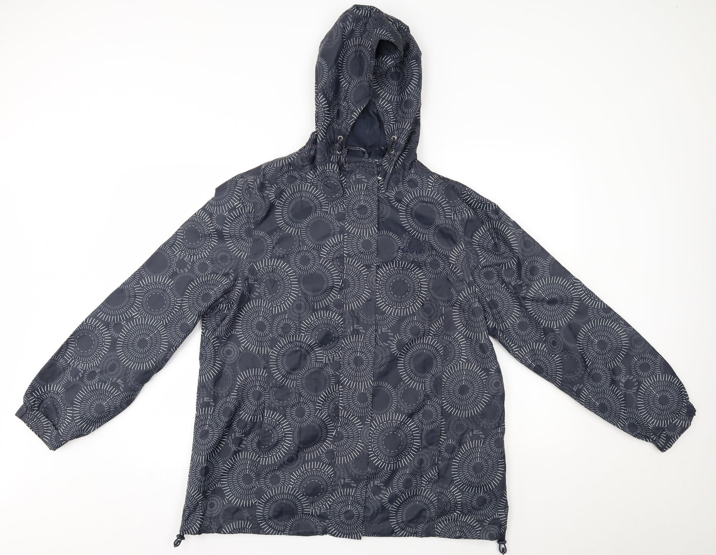 Debenhams Womens Grey Geometric  Rain Coat Coat Size 16