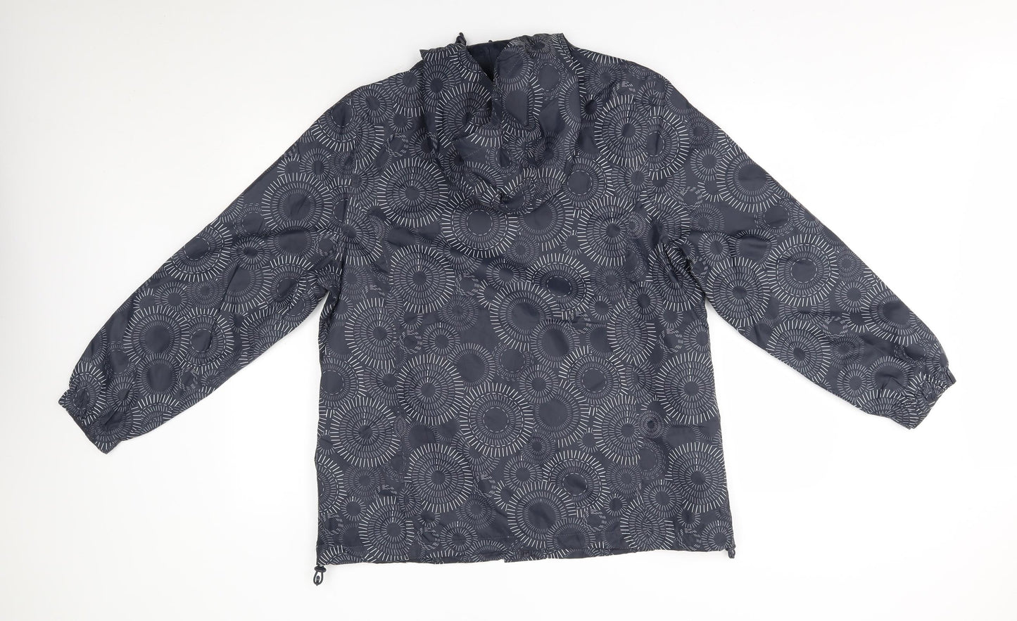 Debenhams Womens Grey Geometric  Rain Coat Coat Size 16