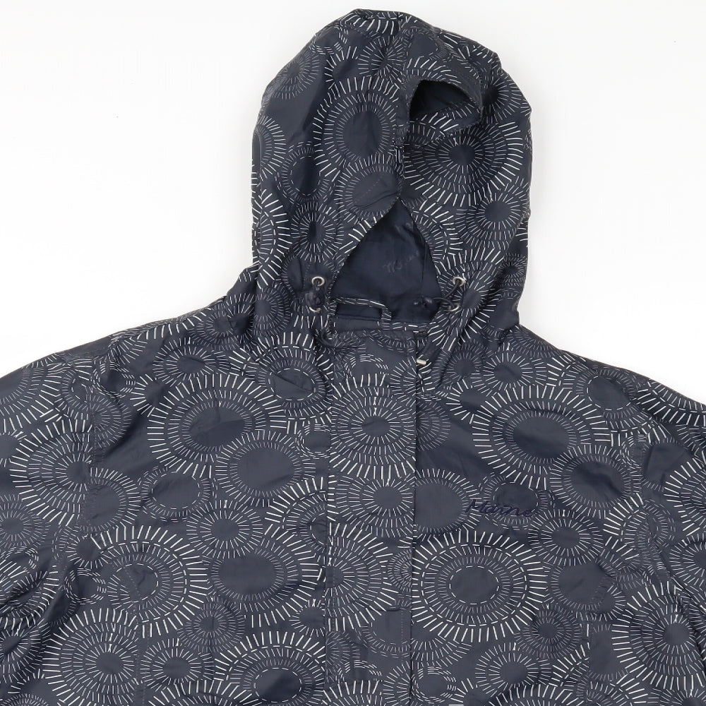 Debenhams Womens Grey Geometric  Rain Coat Coat Size 16