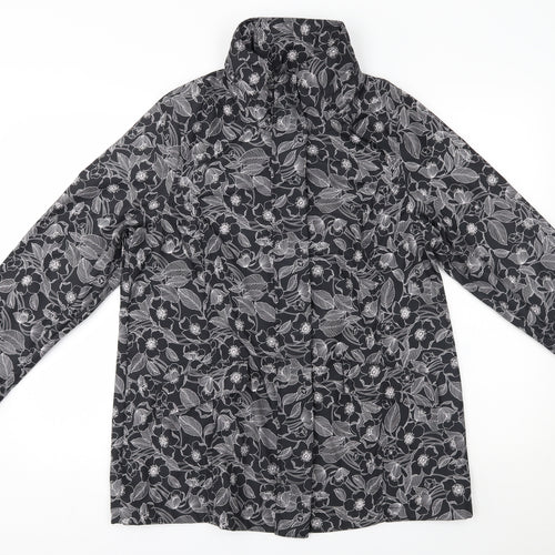 tigi Womens Grey Floral  Anorak Coat Size 10