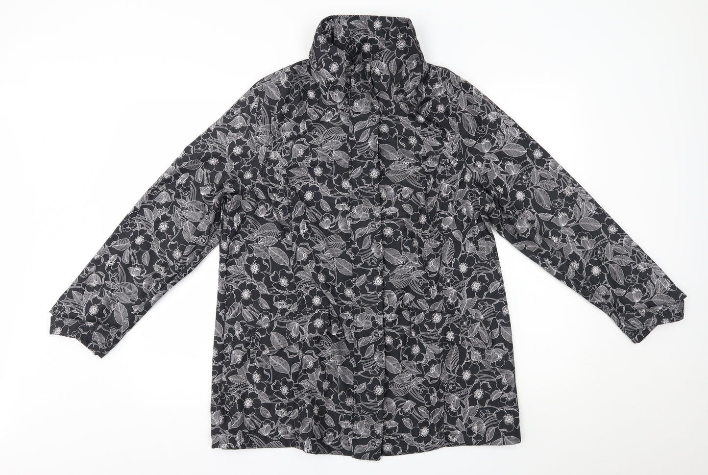 tigi Womens Grey Floral  Anorak Coat Size 10
