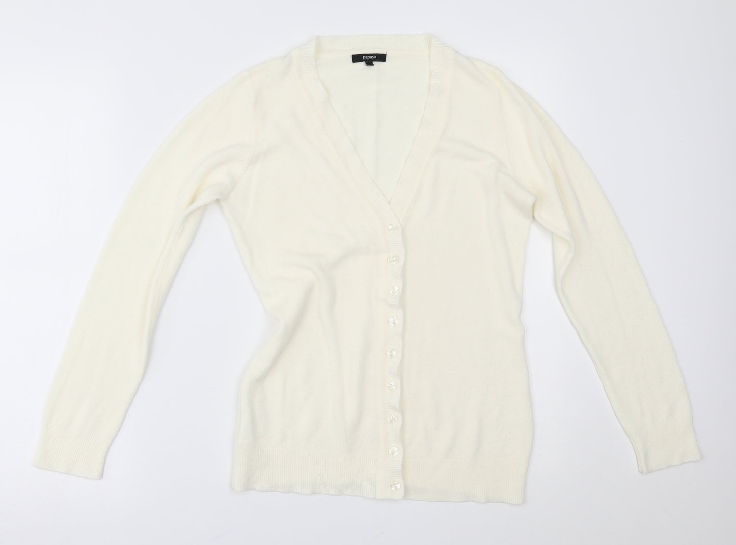 Papaya Womens Ivory   Cardigan Jumper Size 10