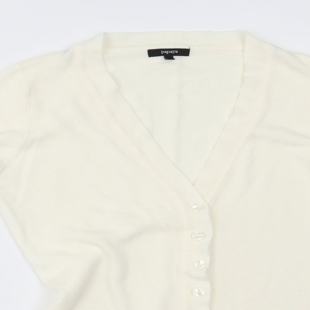 Papaya Womens Ivory   Cardigan Jumper Size 10