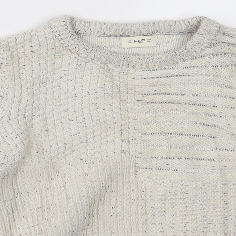 F&F Boys Grey   Pullover Jumper Size 4-5 Years