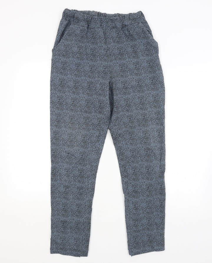 Preworn Womens Blue Animal Print Jogger Leggings L28 in