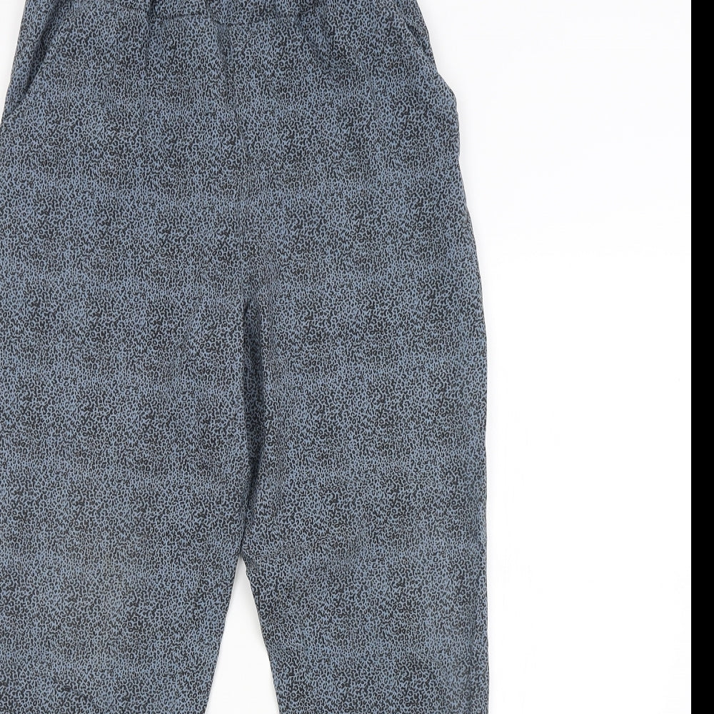 Preworn Womens Blue Animal Print  Jogger Leggings  L28 in