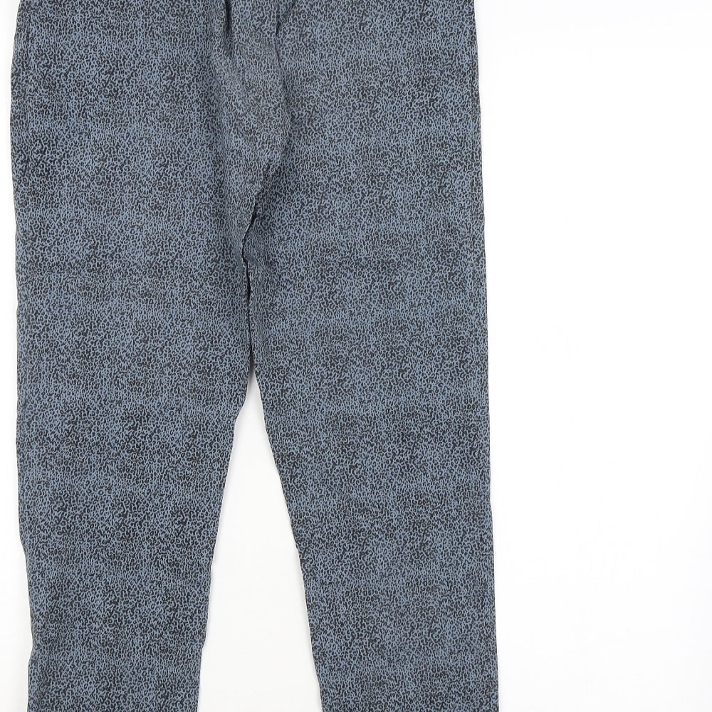 Preworn Womens Blue Animal Print  Jogger Leggings  L28 in