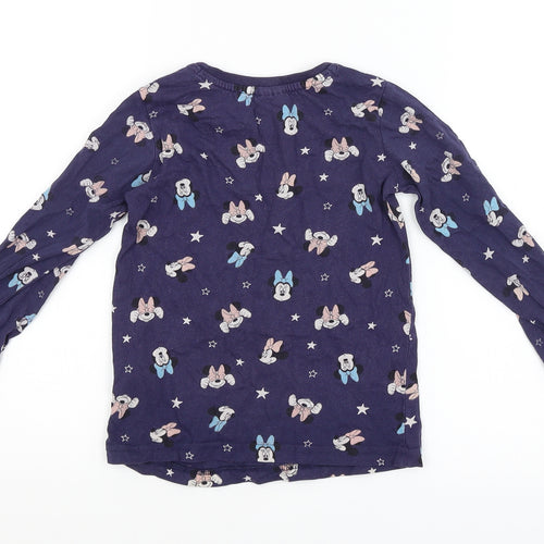 Disney Womens Purple Animal Print   Pyjama Top   - MINNIE MOUSE