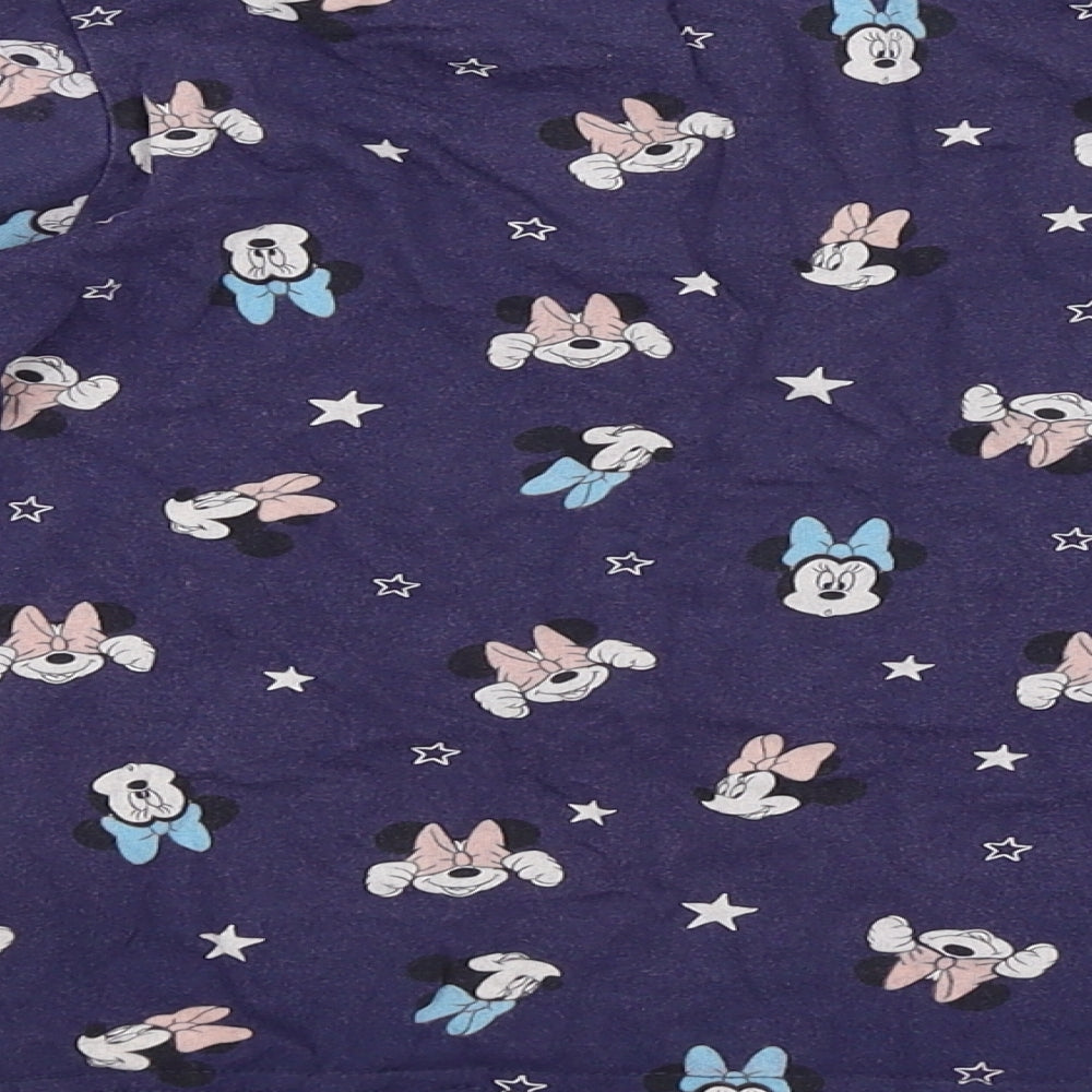 Disney Womens Purple Animal Print   Pyjama Top   - MINNIE MOUSE