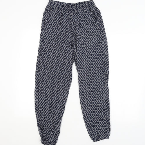 Atmosphere Womens Blue Argyle/Diamond  Bloomer Trousers Size 10 L26 in