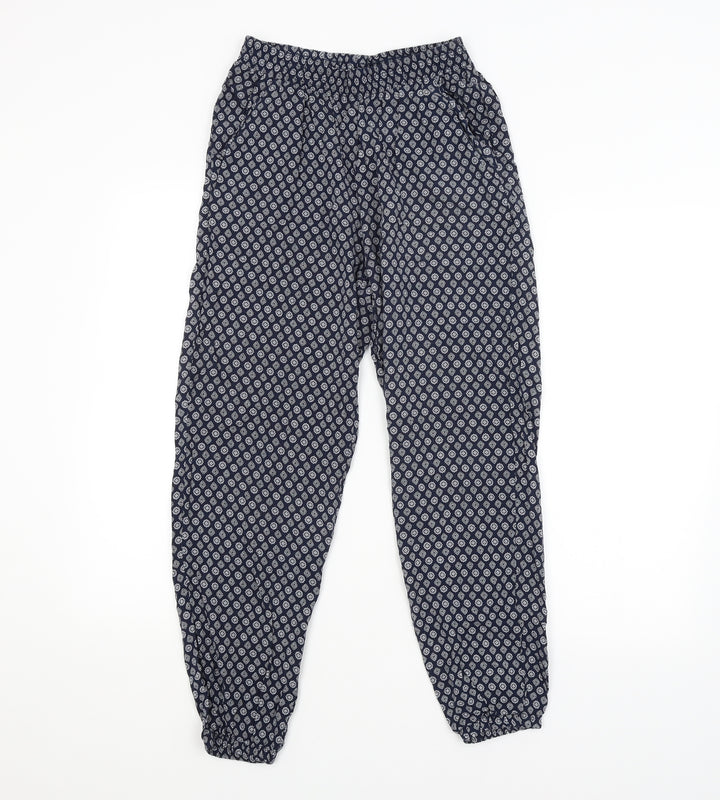 Atmosphere Womens Blue Argyle/Diamond Bloomer Trousers Size 10 L26 in