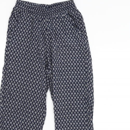 Atmosphere Womens Blue Argyle/Diamond  Bloomer Trousers Size 10 L26 in