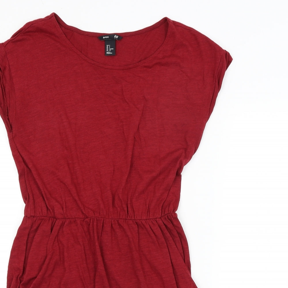 H&M Womens Red   T-Shirt Dress  Size S