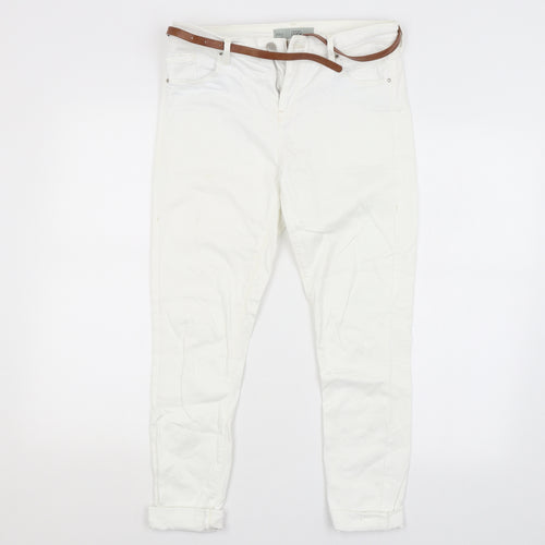 Topshop Womens White   Straight Jeans Size 30 in L30 in