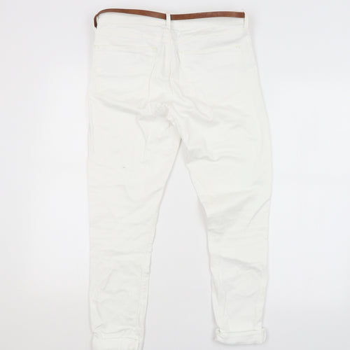 Topshop Womens White   Straight Jeans Size 30 in L30 in
