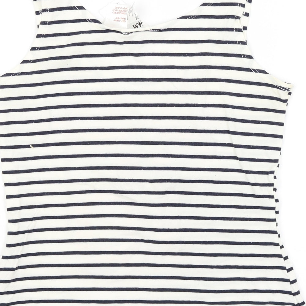 H&M Womens Multicoloured Striped  Basic Tank Size S