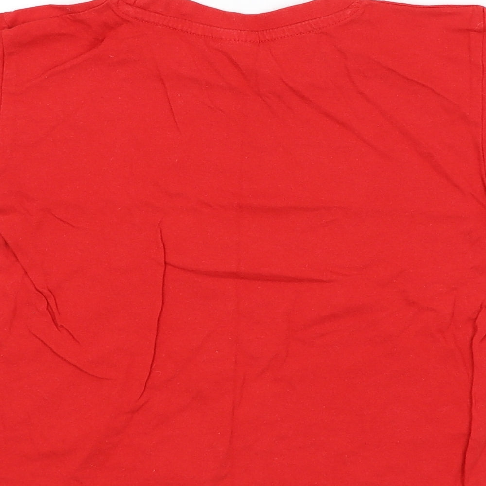 B&C Collection Boys Red   Basic T-Shirt Size 5-6 Years