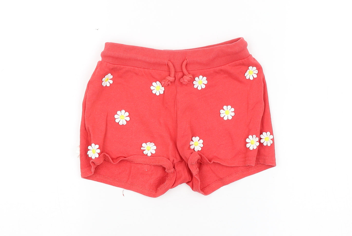 NEXT Girls Red Floral  Hot Pants Shorts Size 7 Years